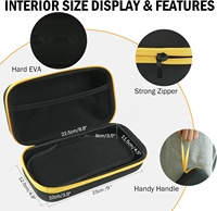 Étui de protection rigide en EVA noir et jaune pour batteries externes, démarreurs de secours et chargeurs – Pochette de rangement de qualité usine