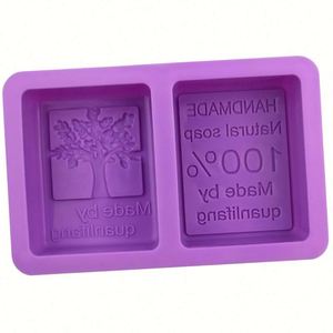 Moule à gâteau en silicone réutilisable, sans BPA, éco-responsable, en forme d'arbre à 2 cavités et 100 % fabriqué, pour la fabrication de savons et bougies, OEM/ODM - Product Image 3