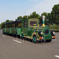 Train touristique de taille moyenne, train sans rails personnalisable à grande capacité, utilisable dans les parcs d'attractions et les carnavals
