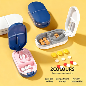 プレミアムピルカッター、シャープなステンレススチールブレード付きポータブル薬スプリッタータブレットとビタミン - Product Image 6