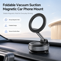 Dudukan Mobil Magnetik Stabil dari Aluminium Penerbangan dengan Lengan Teleskopik, Basis Hisap Gel, Rotasi 360° untuk Perangkat MagSafe di Kaca Depan