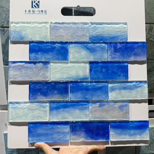 <span class=keywords><strong>Mosaico</strong></span> <span class=keywords><strong>para</strong></span> Piscina al por Mayor, 300*300, Azul Iridiscente Irregular, Azulejos de Vidrio <span class=keywords><strong>para</strong></span> Paredes de Baño y Cocina - Product Image 4