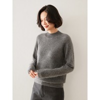 Sweater Kasmir Rajut Tebal Anti-Pilling Gaya Korea Kerah Turtleneck Lengan Reguler Wanita Musim Gugur Musim Dingin Terbaru