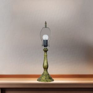 Lámpara de Mesa Tiffany de Estilo Europeo E27 con Pantalla de Cristal de Colores y Base de Resina Esmaltada para Decoración de Dormitorio o Comedor - Product Image 6