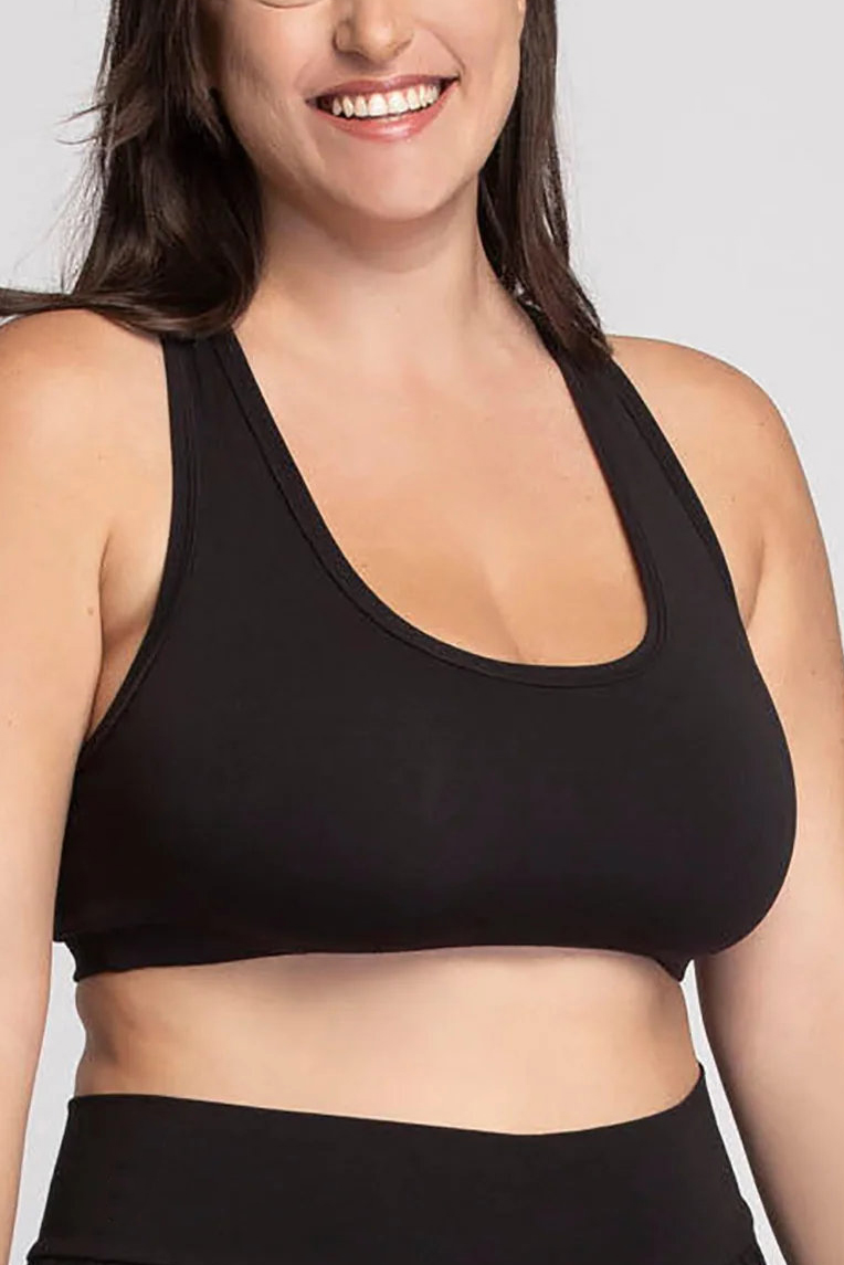 Ladies'  Racerback Sports Bra Four-way Stretch Plus Size Sports Bra Removable Breast Pads Organic Cotton Sports Bra Plus Size