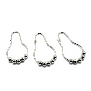 YIWANG Metal Iron 12pcs Small Shower <b>Curtain</b> <b>Hooks</b> for Hanging <b>Curtain</b> - Product Image 2