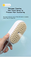 Brosse de toilettage et de massage pour animaux de compagnie en ABS de haute qualité avec réservoir de liquide intégré et fonction de pressage pour le bain des chats et chiens