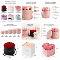 Boîte à fleurs éternelles de luxe personnalisée, boîte à roses, cadeau pour la Saint-Valentin, anniversaire, mariage, cadeau romantique