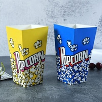 CLP Cholyn Classic Boîte d'emballage de seau à pop-corn jaune et bleu gaufrage mat pour chewing-gum Sushi chips de pomme de terre
