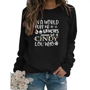 크리스마스 grinch 스웨터 Suppliers-아마존 뜨거운 판매 여성 점퍼 웃는 얼굴로 가득 찬 세계에서
