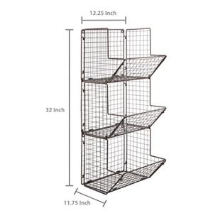 Cesto di frutta di grande capacità porta cibo porta oggetti in metallo filo serpente portaoggetti griglia 3 livelli in ferro da cucina staccabile - Product Image 3