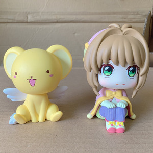 10cm Anime <span class=keywords><strong>Card</strong></span> <span class=keywords><strong>Captor</strong></span> <span class=keywords><strong>Sakura</strong></span> postura de pie figura PVC modelo estatua ordenador ornamento muñeca juguete escritorio decoración regalos - Product Image 1