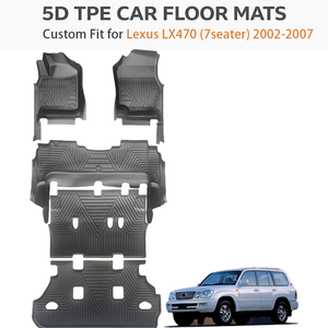 for Lexus LX470 (7seater) 2002-2007 LHD TPE Floor Mats Custom Fit All Weather <b>Waterproof</b> Heavy Duty Car Floor Liners OEM - Product Image 1