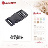 Sangle de sécurité réglable à 5 points de 25 mm avec boucle pour bébé, siège auto, poussette, chaise haute, boucle en POM