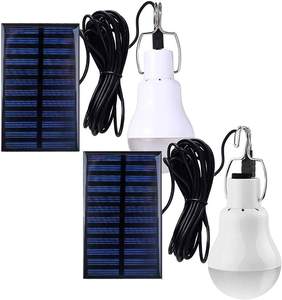 หลอดไฟ LED พลังงานแสงอาทิตย์แบบชาร์จได้ พร้อมระบบตรวจจับแสงและรีโมทคอนโทรล สำหรับตั้งแคมป์  หลอดไฟโซลาร์แบบดึงสาย - Product Image 1