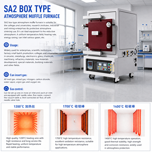 เตาเผาสุญญากาศอุณหภูมิสูง 1400 องศาเซลเซียส แบบกล่อง รุ่น SX2 SA2 สำหรับการเผาผงด้วยความต้านทาน - Product Image 5