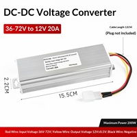 Convertisseur DC-DC haute puissance pour véhicule électrique 36V-72V vers 12V 10A-30A, noyau en cuivre pur, contrôle intelligent