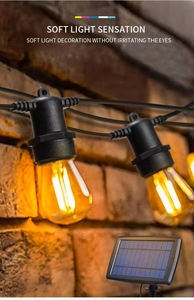 Guirlandes lumineuses <span class=keywords><strong>d</strong></span>écoratives de Noël IP65, guirlandes lumineuses LED solaires rechargeables, lampes solaires de camping - Product Image 6