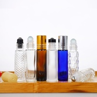 Großhandel 10ml Bernsteinfarbene Glas-Rollerflasche mit Metall-Rollkugel, Auslaufsichere Reisegröße Aromatherapie Parfüm Nachfüllbare Flaschen