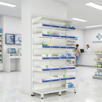 Étagère de rangement et de présentation de médicaments portable et réglable à 4/5/8 niveaux pour hôpitaux, cliniques, pharmacies et écoles