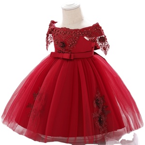 MQATZ <span class=keywords><strong>Robe</strong></span> à fleurs brodées de style européen <span class=keywords><strong>Robe</strong></span> de fête et de mariage formelle pour enfants <span class=keywords><strong>Robe</strong></span> de bal princesse pour enfants - Product Image 1