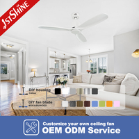 Ventilateur de plafond intelligent 1stshine avec moteur DC, compatible Wi-Fi et commande vocale, économe en énergie, innovant, durable, pour la décoration intérieure