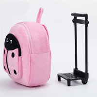 Sac à dos à roulettes amovible de haute qualité avec animaux en peluche pour élèves du primaire