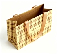 Sac fourre-tout personnalisable en matériaux recyclés, style luxueux, respectueux de l'environnement, emballage cadeau en papier cartonné, alimentaire, vêtements, numérique
