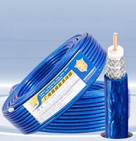 Cable coaxial de cobre Sywv75-5 de alta definición para TV por cable, señal de circuito cerrado para decodificador y mejoras del hogar
