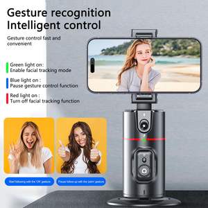Trépied P02 en stock avec suivi automatique du visage et télécommande, support de téléphone rotatif à 360° pour vidéo - Product Image 3