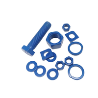 PTFE téflon A320 enduit goujon boulon en acier allié acier inoxydable matériel ASTM filetage goujon boulon écrou hexagonal et rondelles