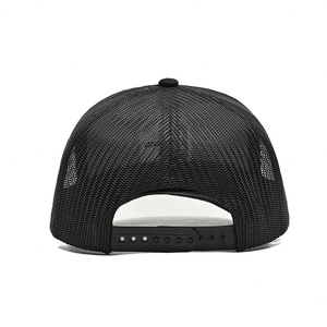 Gorra de Camionero de Alta Calidad al por Mayor, Logotipo Bordado en 3D Personalizado, Sellado Instantáneo, 5 Paneles, Totalmente Negra, Transpirable, de Malla - Product Image 5