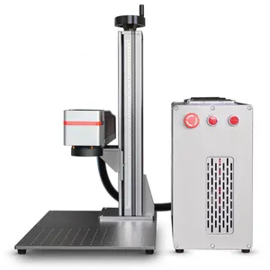 Split EZCAD 3D Fiber laser marking machine Small 60W 100W 3D laser engraving machine 3D Laser machine for curve engraving
