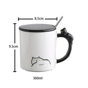 <span class=keywords><strong>Simon</strong></span>-taza de porcelana con tapa para gato, taza de café de cerámica - Product Image 2