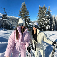FLYSKI Combinaisons de ski pour femmes grandes tailles, personnalisables, imperméables, coupe-vent, respirantes, avec fermetures éclair et coutures thermosoudées