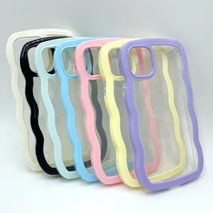 Wave phone cover case untuk iPhone 15 14 13 12 11 ponsel dan aksesoris ponsel penutup belakang pabrik langsung