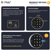 Serrure de casier électronique sans clé KEMUU TTlock, serrure intelligente numérique NFC RFID pour armoire, tiroir, bois, compatible Cloud SDK