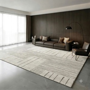 EIFFEL HOME Alfombra de Salón de Terciopelo de Poliéster 200x300cm Diseño Geométrico Moderno para Decoración del Hogar - Product Image 1