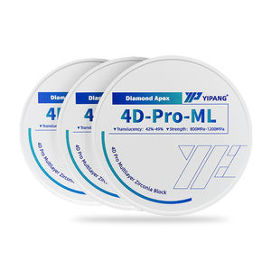 Blocco dentale in ceramica Cad Cam Zirconia blocchi bianchi 4d Pro Zirconia dentale per dischi da laboratorio - Product Image 1