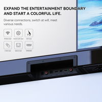 Barra de Sonido Portátil con Bajos Profundos, Subwoofer, Sistema de Cine en Casa, Altavoz Inalámbrico Bluetooth con AUX, Compatible con Computadora y Teléfono Móvil