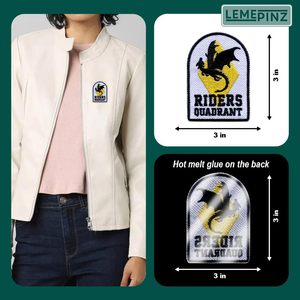 Patch brodé Riders Quadrant de 3 pouces à thermocoller pour chapeaux, vêtements, sacs à dos, jeans, couture DIY - Product Image 5