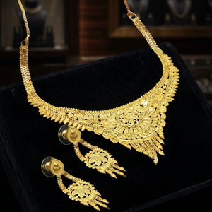 Wholesale Fashion 14K 18K 24K Gold Plated Necklaces, Traditional Short Jewelry Set, Brass Gold Filled Forming Short Necklaces. - Product Image 3
