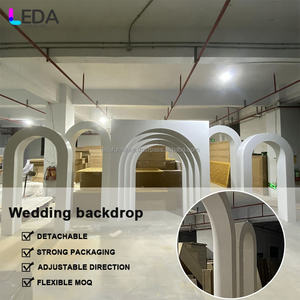 LEDA Centre Pieces Fournitures de décoration de mariage Toile de fond en acrylique blanc pour les fêtes de mariage - Product Image 2