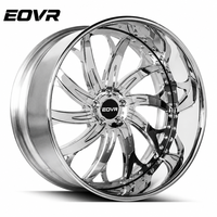 Llantas de Aleación Forjadas Personalizadas de 2 y 3 Piezas, Cóncavas Profundas, de 20, 22, 24 y 26 Pulgadas, 5x114.3, 5x112, 6x130, 5x130, 5x120, 5x127, Cromadas