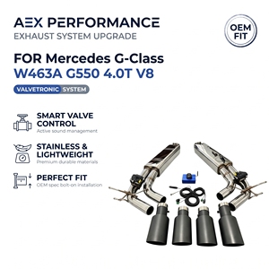 Vortex Edelstahl 304 Valvetronic Seitenauslass-Auspuffanlage für Mercedes G-Klasse W463A G550 4.0T V8 mit Doppelten Schwarzen Endrohren - Product Image 1