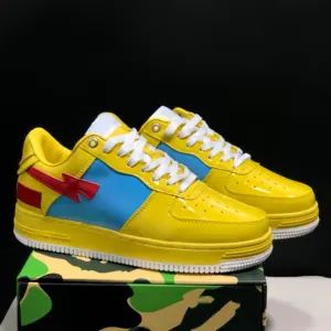 Sneakers de luxe unisexes BAPEES, lacets, antidérapantes, légères, respirantes, toutes saisons, chaussures de marche au design tendance - Product Image 3