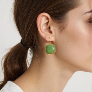 Pendientes geométricos cuadrados de resina con engaste de aleación de zinc para mujer, joyería de moda, varios colores disponibles - Product Image 3