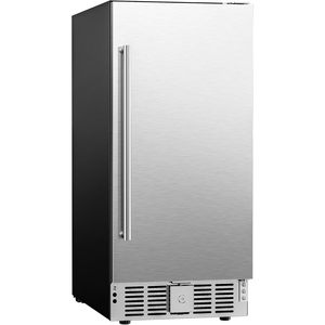 Euhome Beverage <b>Refrigerator</b> 15 Inch Under Counter Stainless Steel Door Built In Cooler Compact Freezerless - Product Image 1