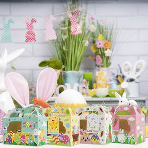 24 Cajas <span class=keywords><strong>de</strong></span> Regalo para Dulces <span class=keywords><strong>de</strong></span> Pascua con Asa y Ventana, Contenedores para Huevos, Decoración para Fiestas Escolares y del Hogar - Product Image 5