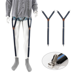 Porte-jarretelles élastiques ajustables pour hommes avec clips antidérapants Vente en gros <span class=keywords><strong>Bretelles</strong></span> pour porte-chemises - Product Image 6